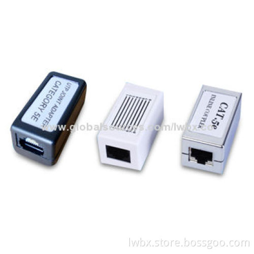 CAT5E Coupler in PC UL94V-0 Housing Material, with AWG 22 to 26 Wire